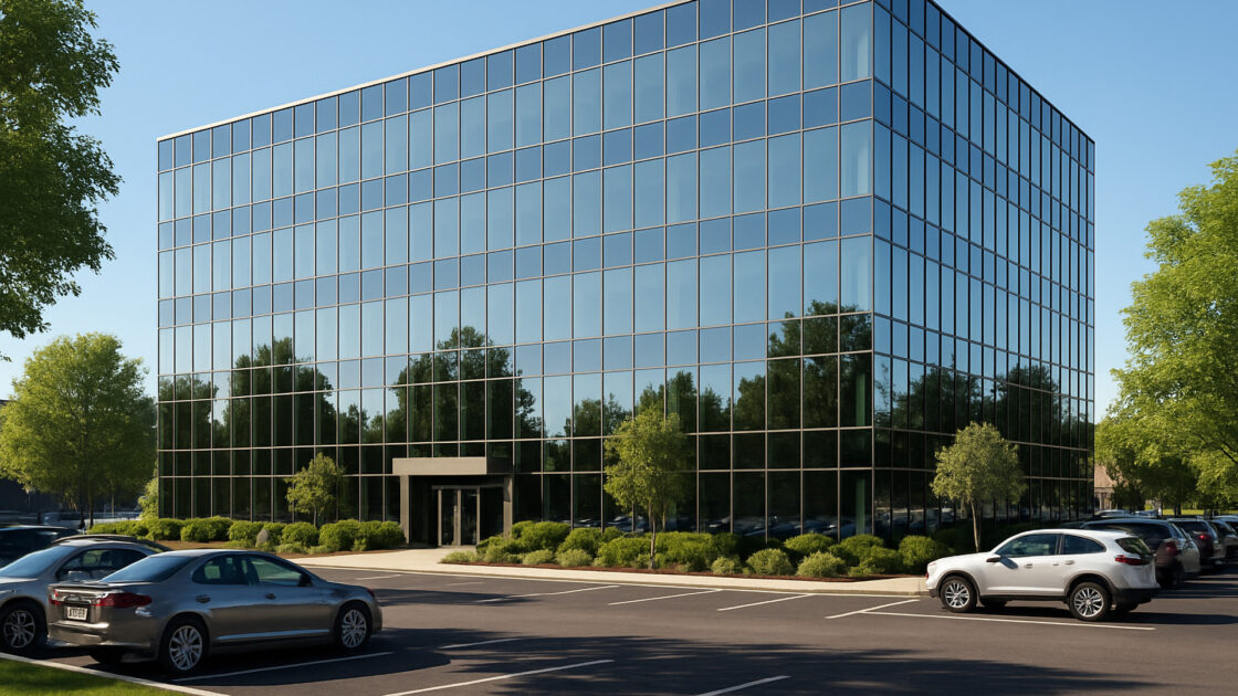 Commercial Office Building with Parking Lot